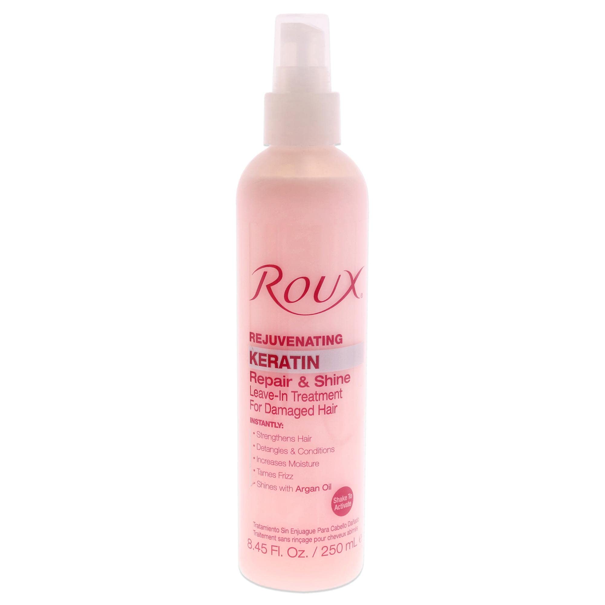 Roux Argan Oil Keratin Repair bottle for frizz control and shine