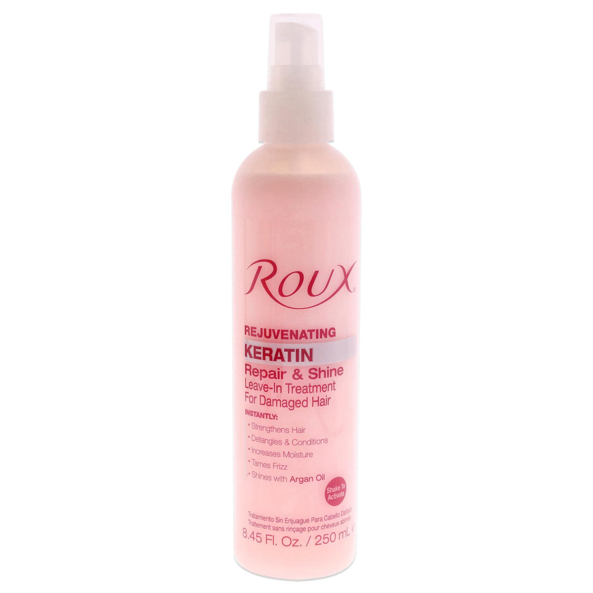 Roux Argan Oil Keratin Repair bottle for frizz control and shine