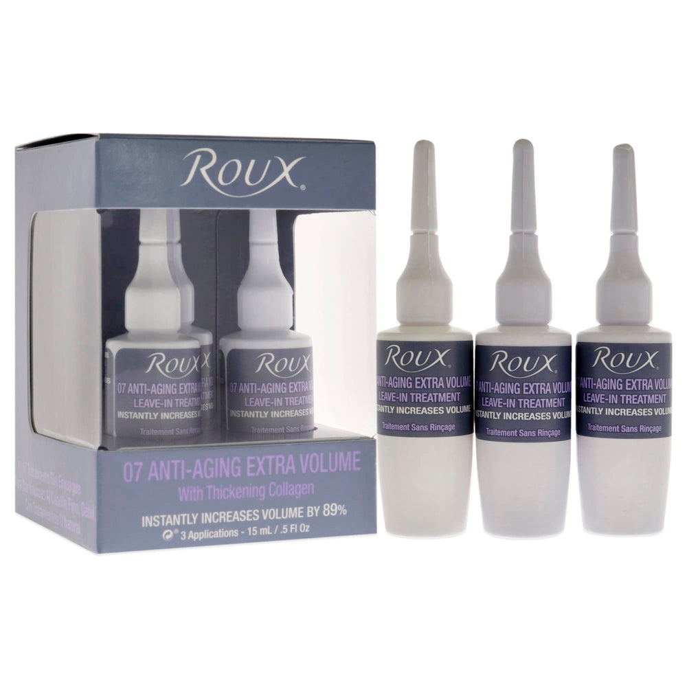 Roux Collagen Leave-In application demonstrates quick distribution for instant volume and shine.