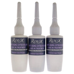 Roux Collagen Leave-In packaging shows compact ampoules for travel vitality and easy storage.