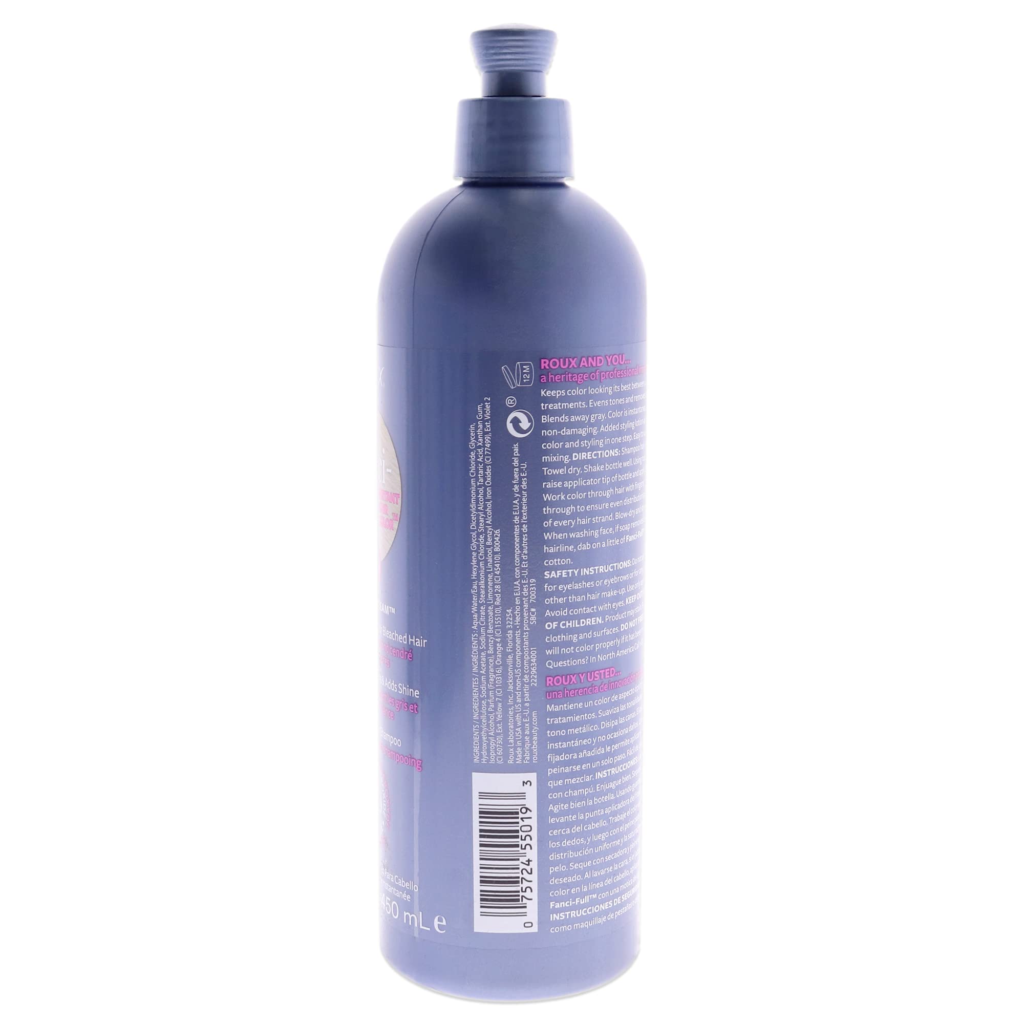 Roux Fanci-Full rinse Sweet Cream application demonstrates conditioning shine.