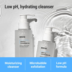ROVECTIN Aqua Cleansing Gel pump application on skin for easy daily use