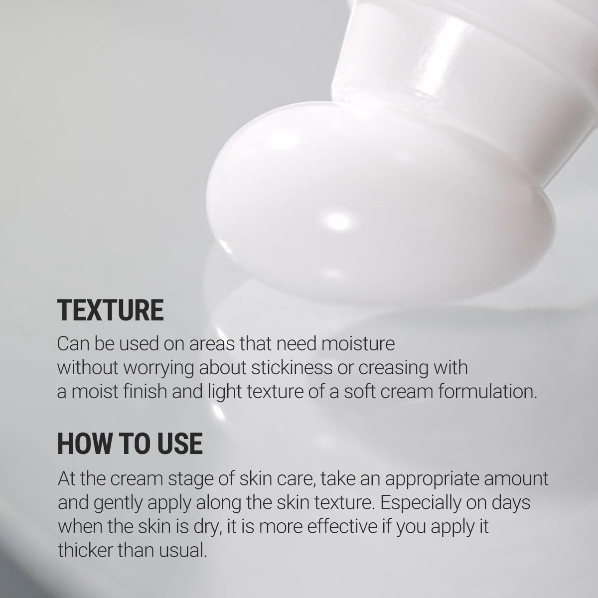 ROVECTIN Calming Lotus Cream texture close-up showing light, non-greasy feel