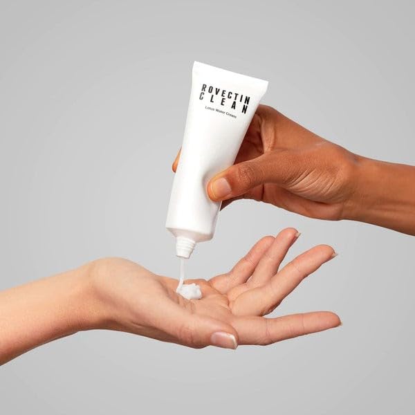 ROVECTIN Lotus Water extract application on skin illustrating gentle absorption and soothing feel