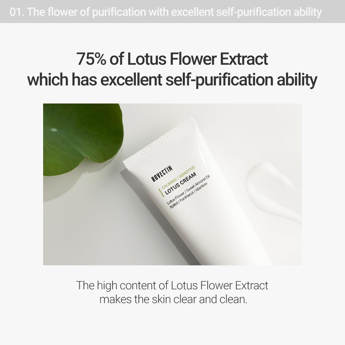 ROVECTIN Lotus Water drop close-up illustrating refreshing hydration sensation