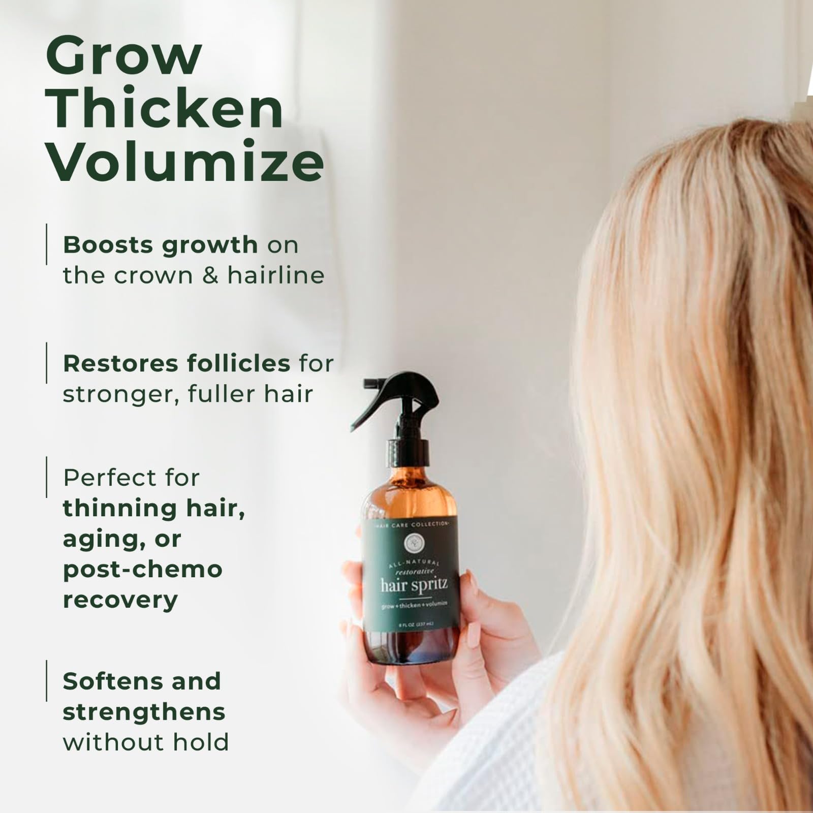 Rowe Casa Organics hair spritz tea tree offers refreshing scalp.