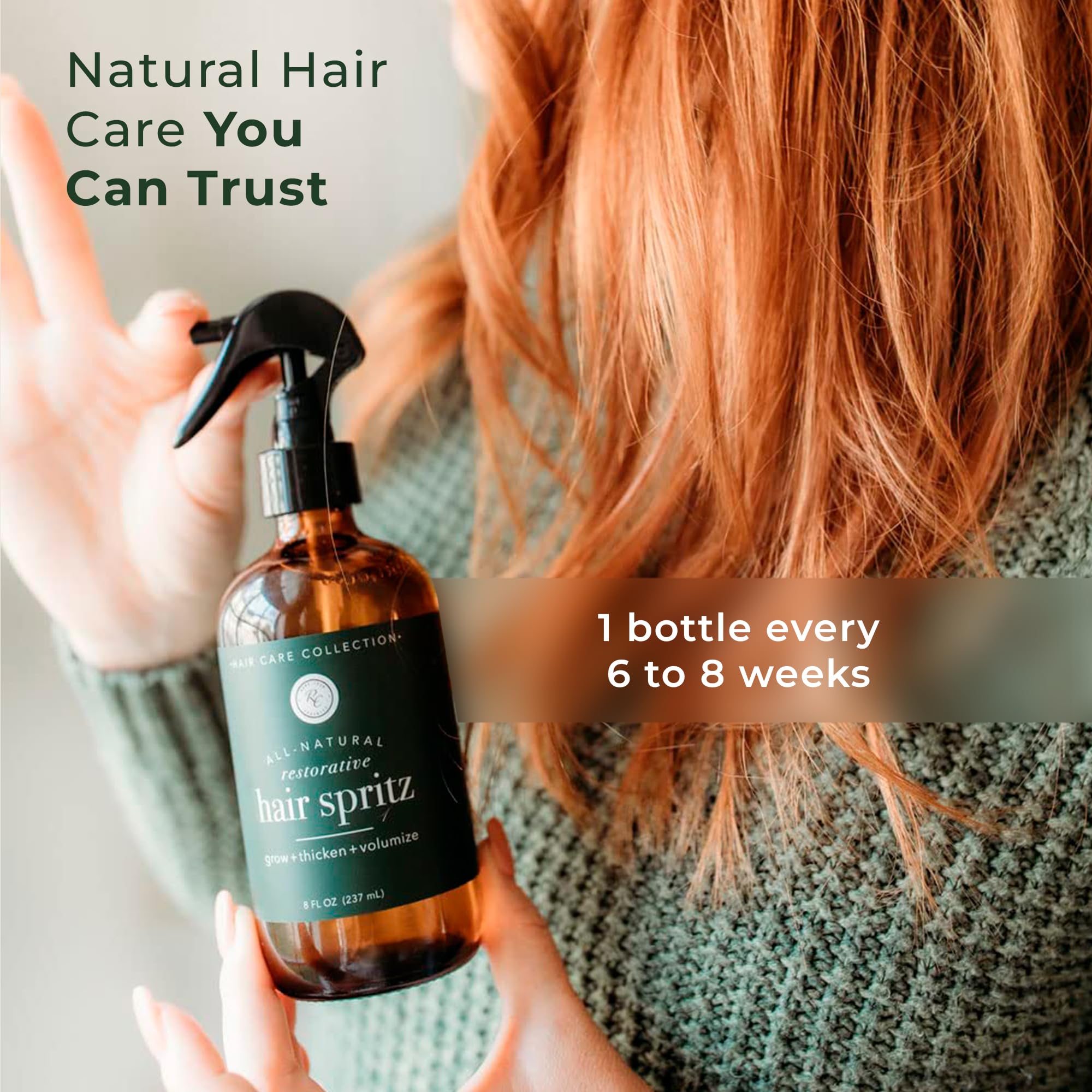 Rowe Casa Organics hair spritz scalp care and hydration.