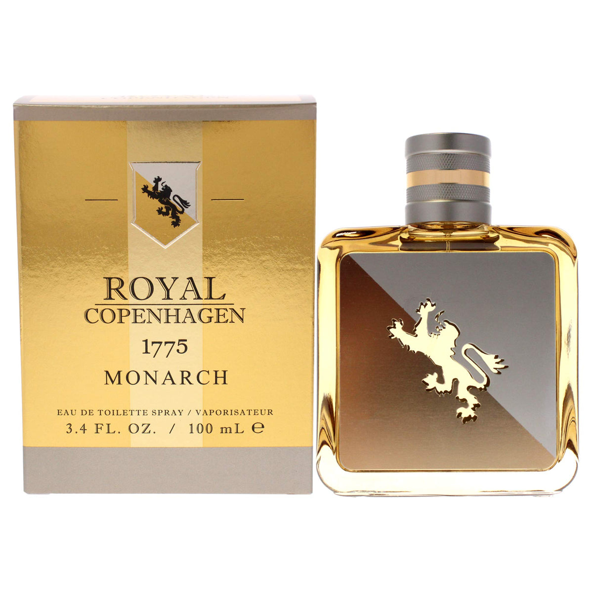 Royal Copenhagen 1775 Monarch Men EDT bottle front view highlights bold masculine design for day wear