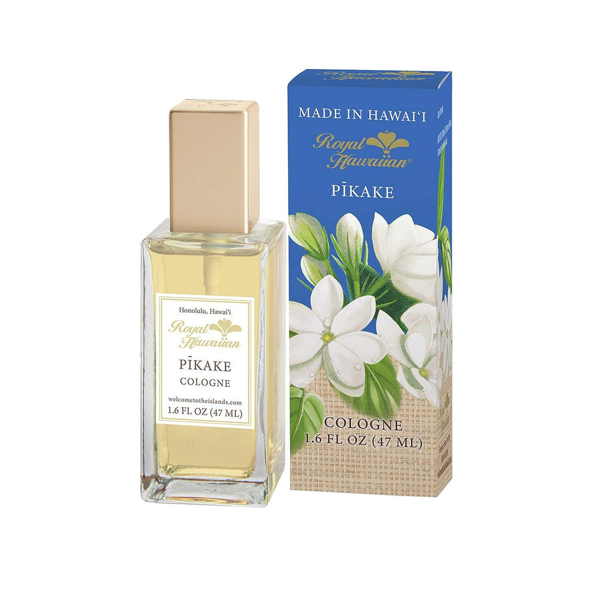 Royal Hawaiian Pikake Cologne bottle evokes romantic Hawaiian jasmine for evenings and occasions.