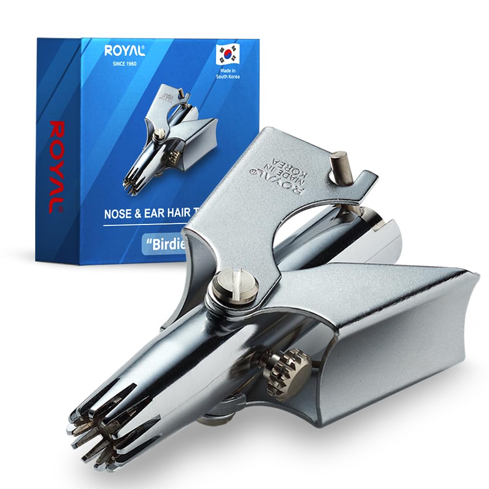 ROYAL Nose Hair Trimmer Birdie front view showing battery-free grooming for quick, on-the-go tidy appearance
