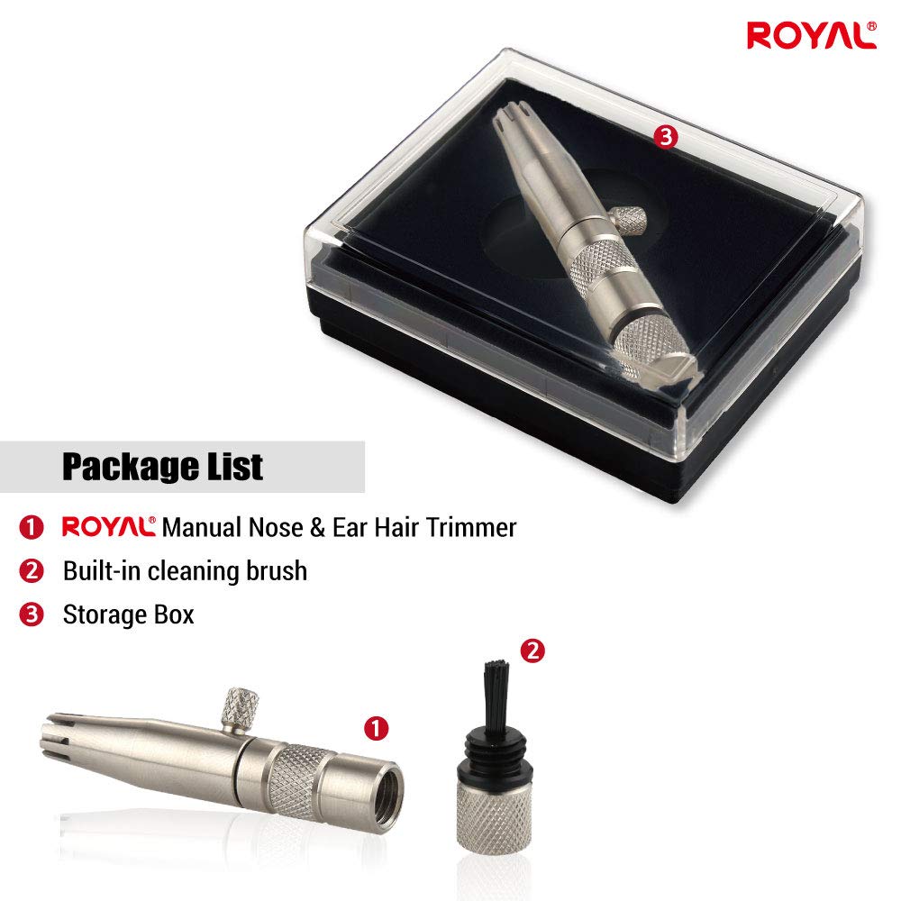 ROYAL nose hair trimmer rotary blades deliver smooth trimming with precision