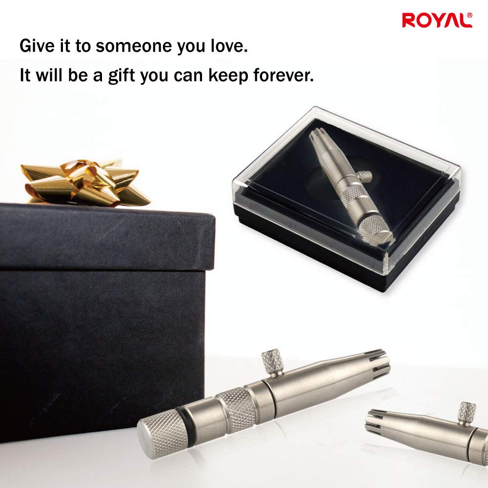 ROYAL nose hair trimmer safe hygienic design prevents skin contact during use