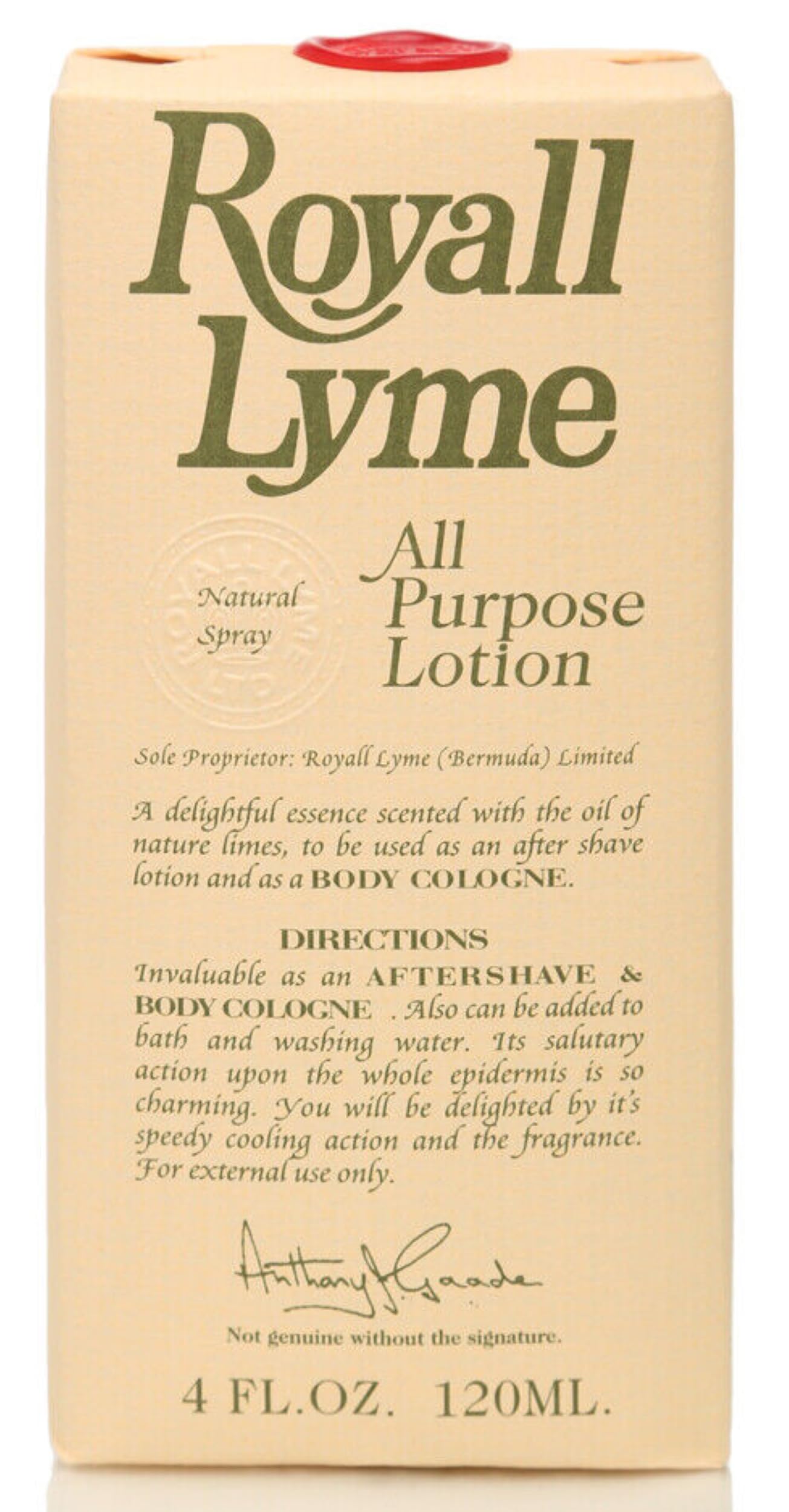 Royall Lyme after-shave application demonstrates cooling, refreshing post-shower feel.