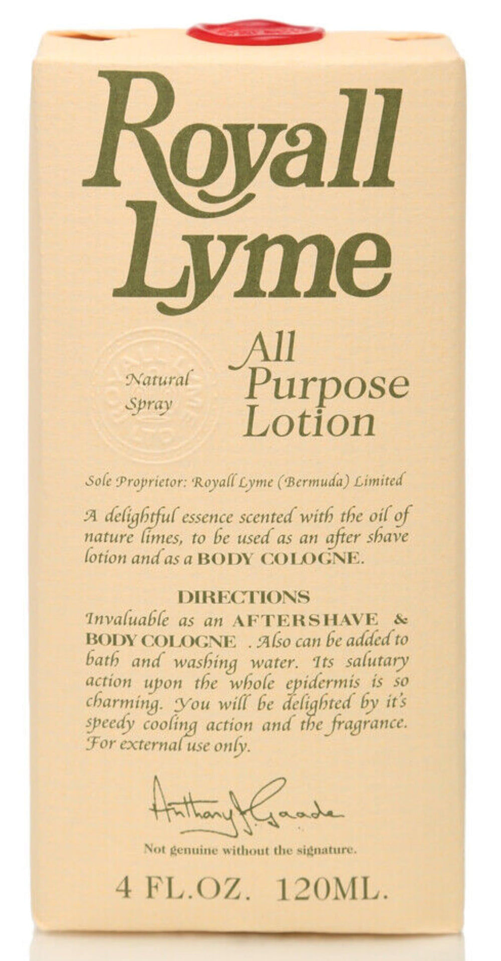 Royall Lyme after-shave application demonstrates cooling, refreshing post-shower feel.