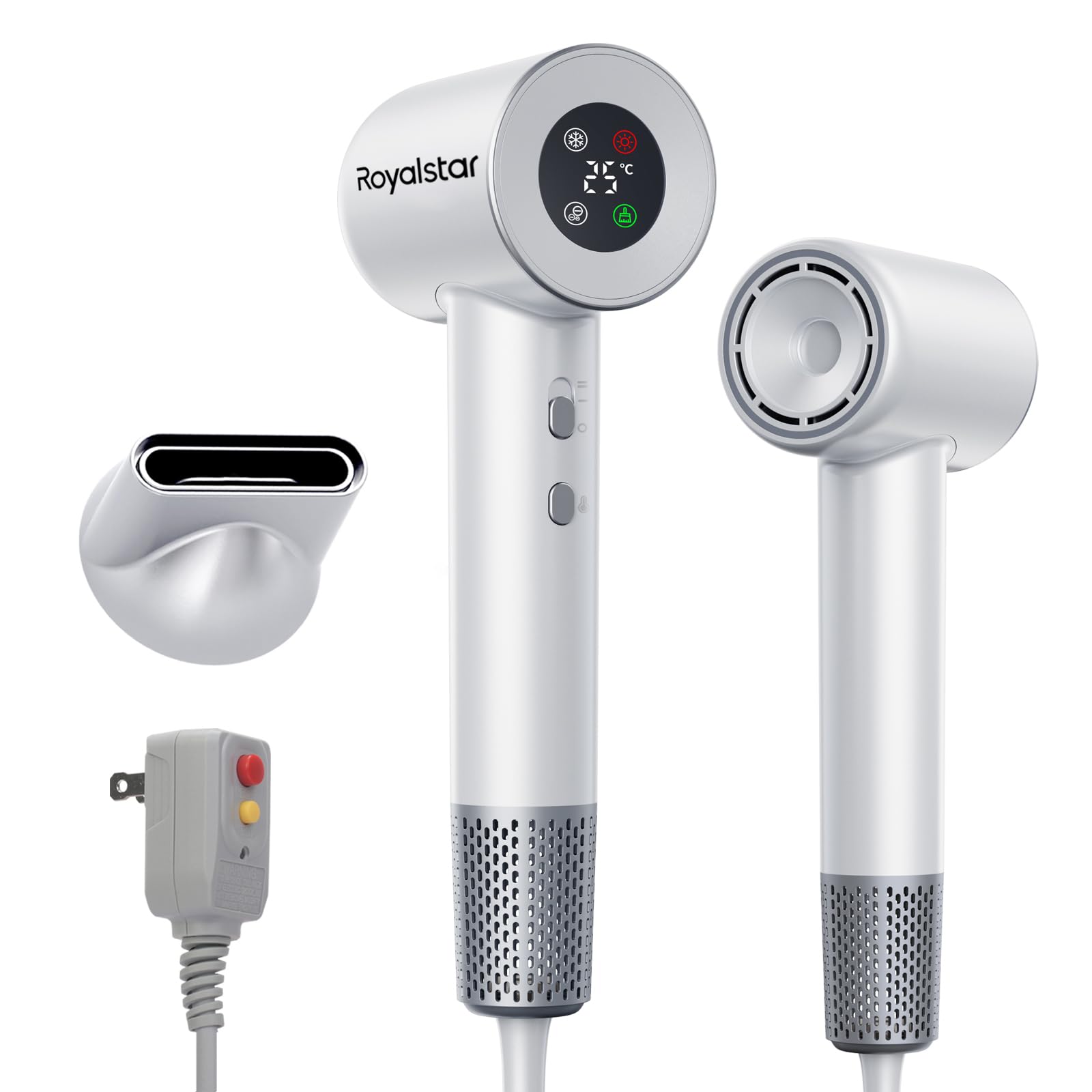 Royalstar hair dryer with 180000rpm motor delivers rapid drying