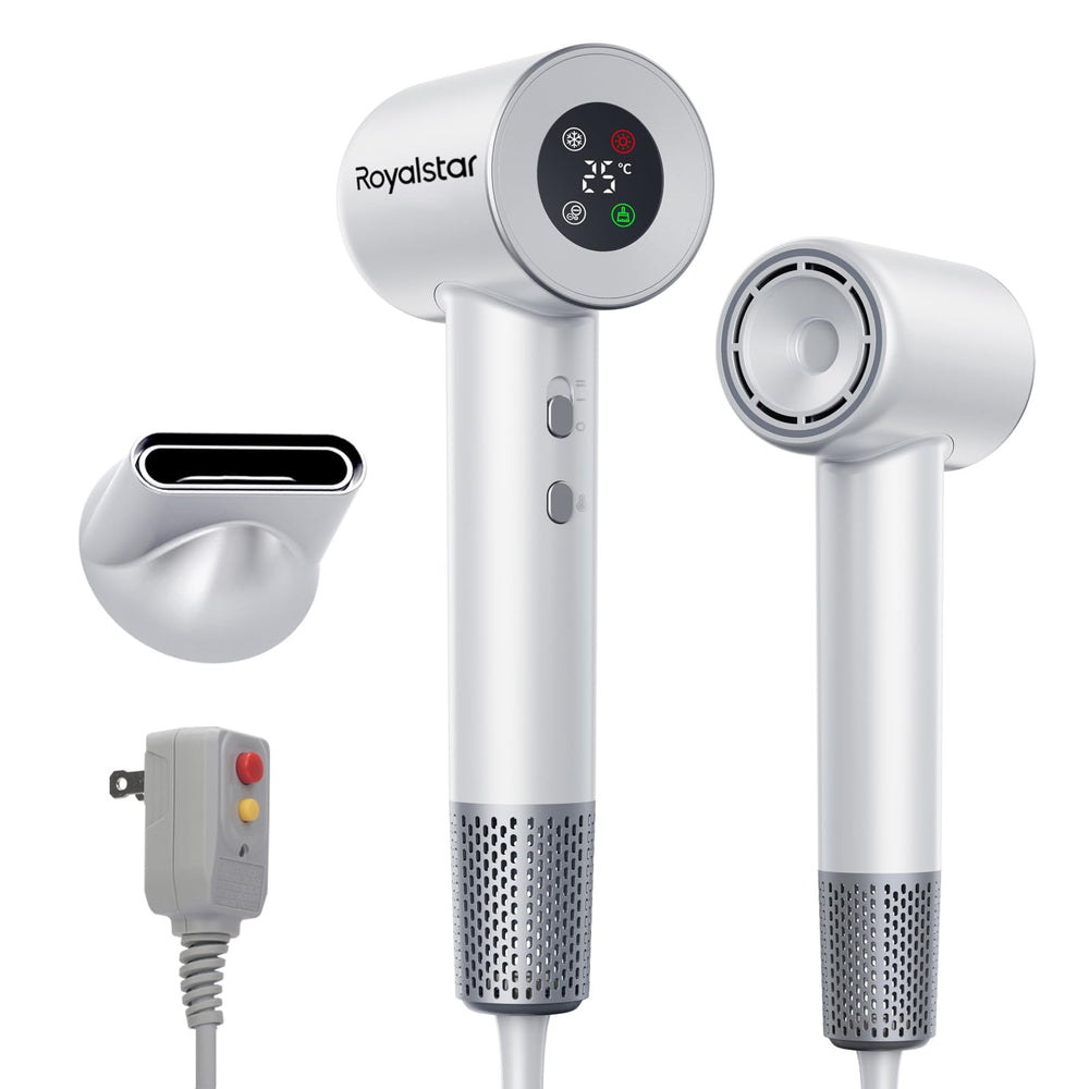 Royalstar hair dryer with 180000rpm motor delivers rapid drying