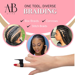 Royalty Headwear Braid Aid stitch-braiding-setup enables quick sections for braids.