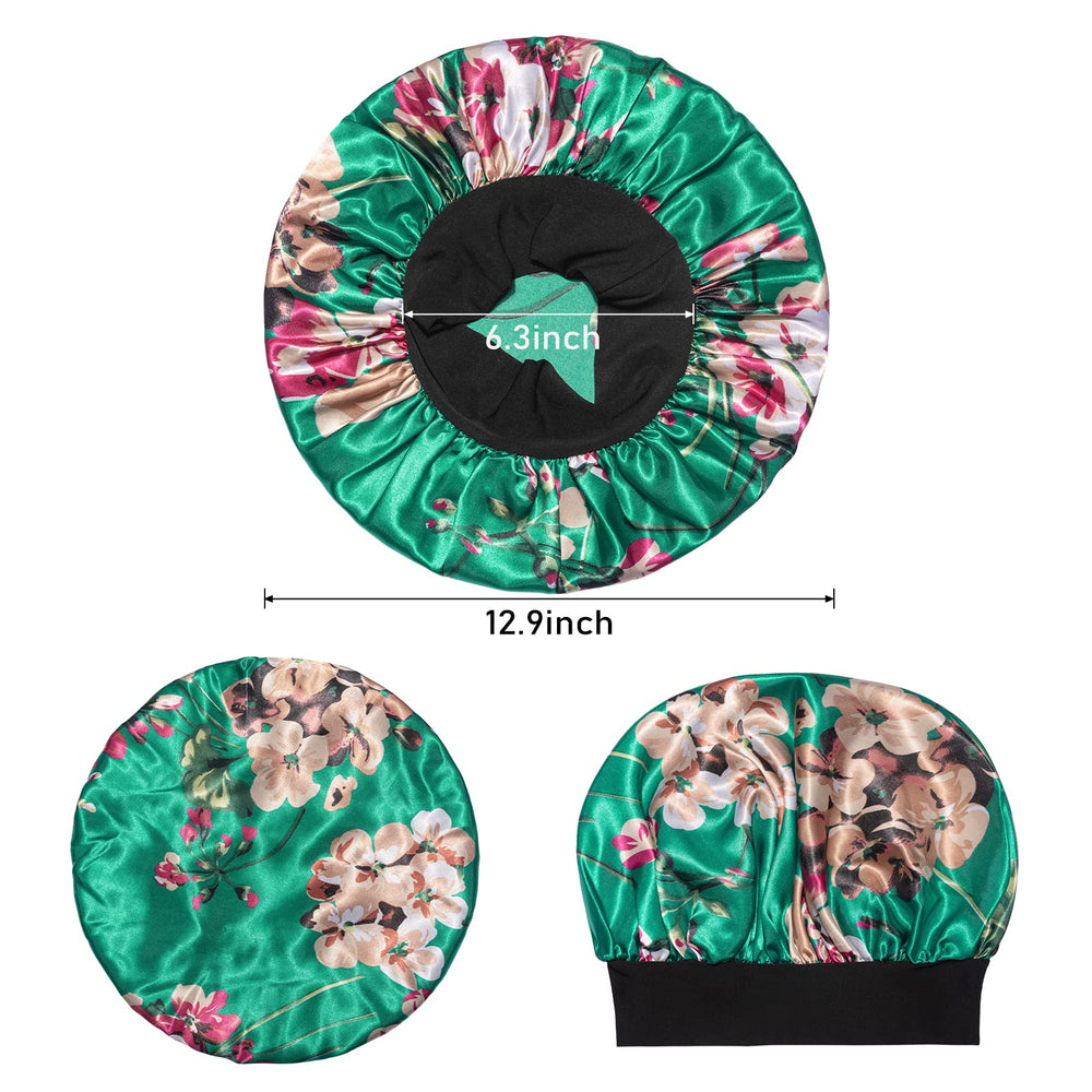 Roybens satin bonnet supports skincare routines by protecting hair during washing and masks