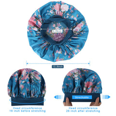 ROYBENS satin bonnet accommodates dreadlocks and braids while sleeping