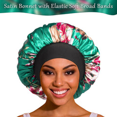 Roybens satin bonnet multi-color pack to match outfits while protecting curls overnight