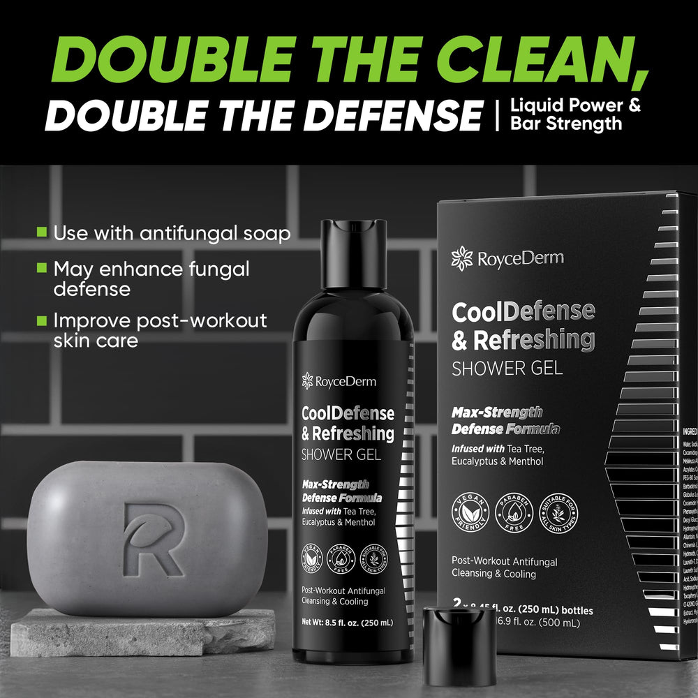 Roycederm product image notes SLS-free and fragrance-free for sensitive skin.
