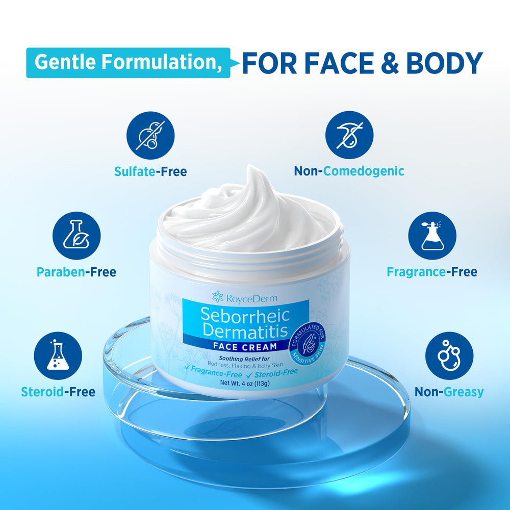 Roycederm non-greasy finish closeup illustrating quick absorption