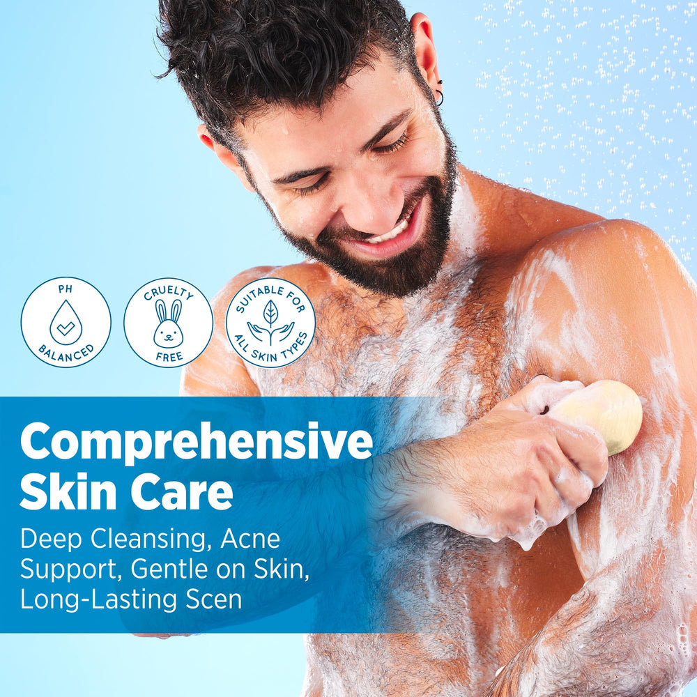 Roycederm sulfur soap two bars packaging image conveying value and routine convenience.