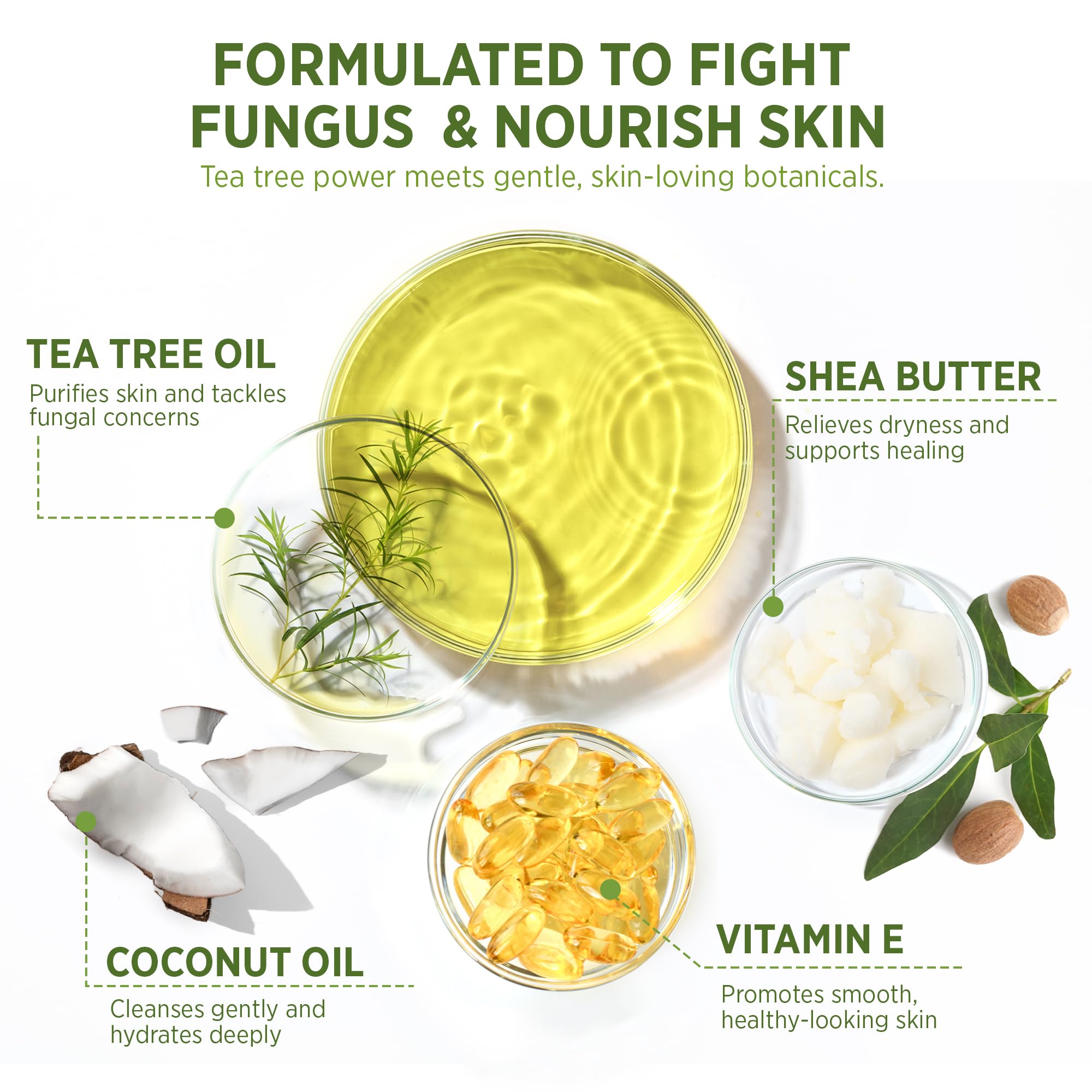 Roycederm Tea Tree Soap lather on arm shows foamy cleansing and skin-friendly feel.
