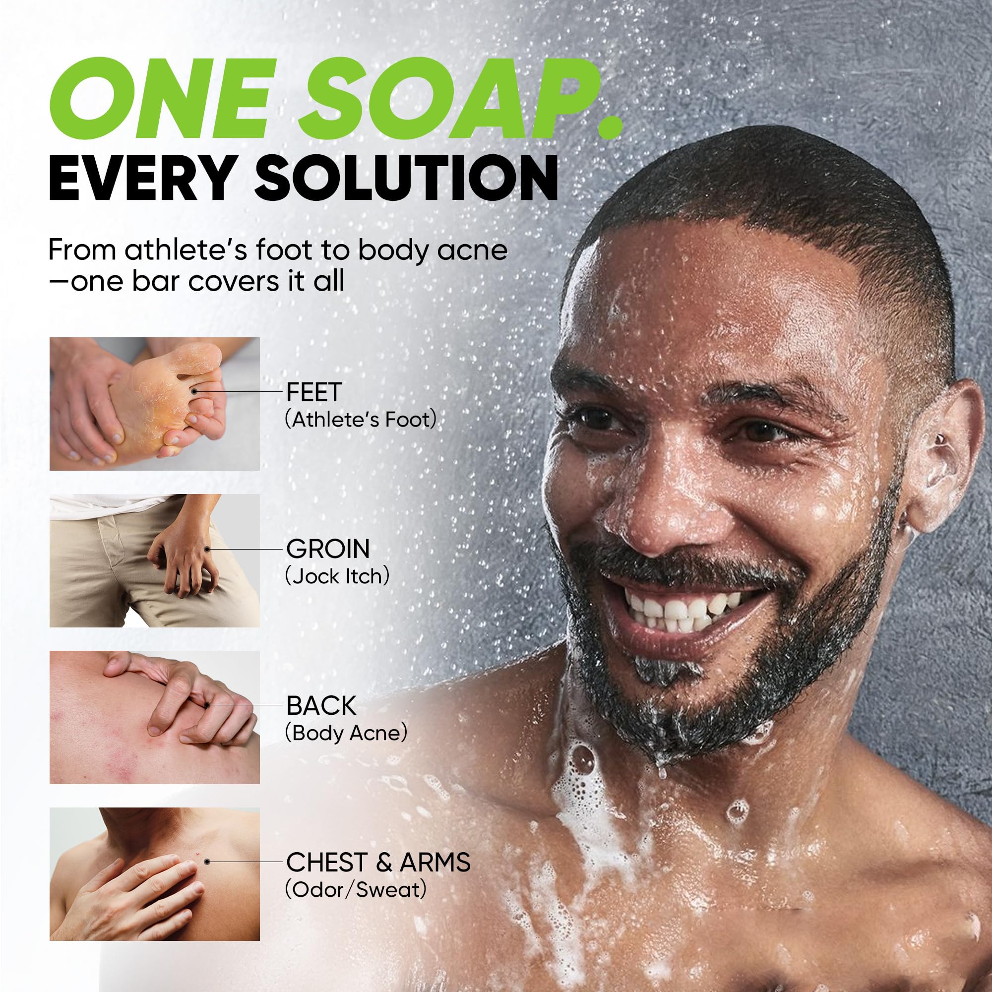 Roycederm volcanic ash dirt and oil removal closeup showcases balance for active skin.