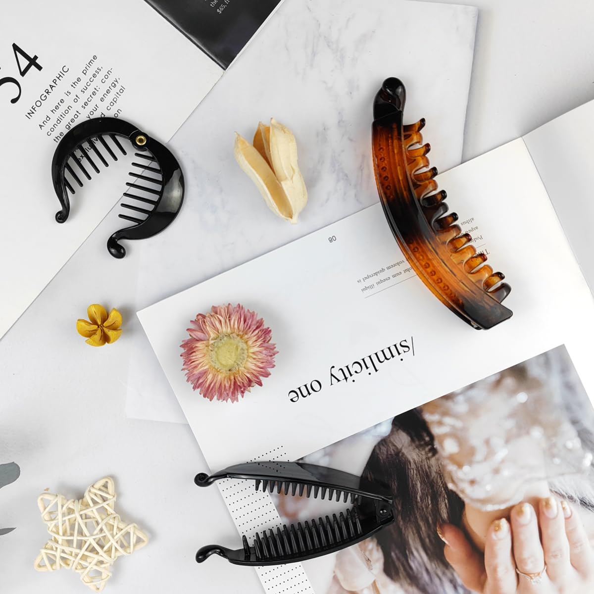 ROYHOO gift-ready banana clip set, ideal for women and girls.