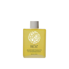 RŌZ Willow Glen bottle shows luxury hair oil for shine and smoothness.