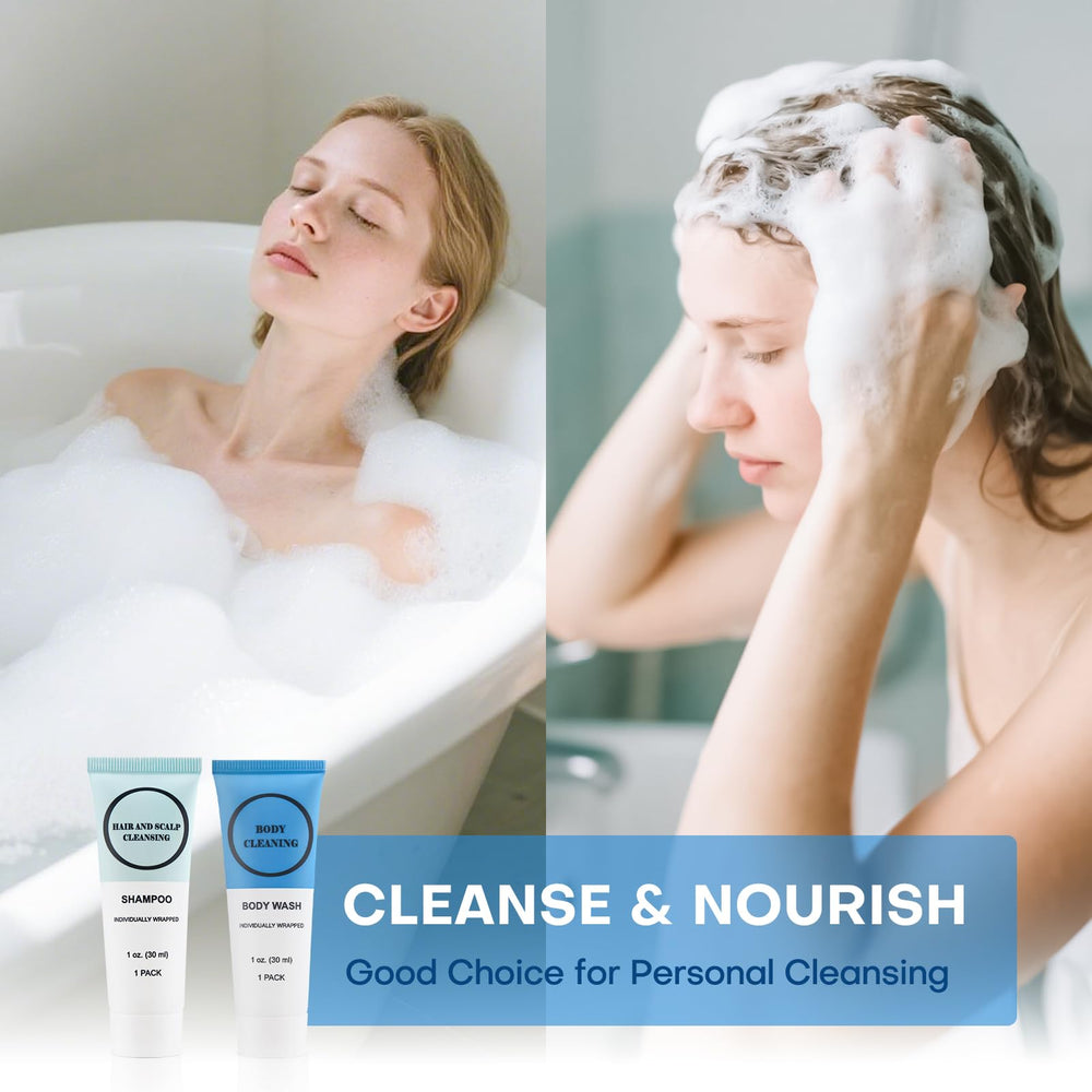 RSQAZQ hotel amenities kit suits hotels, vacation rentals, and gyms.