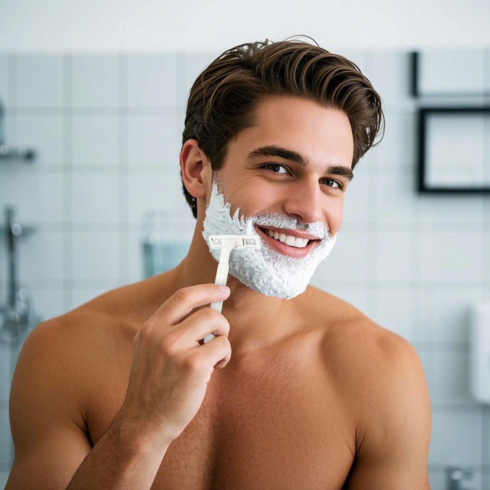 RSQAZQ shampoo, shower gel, and soap trio for compact cleansing