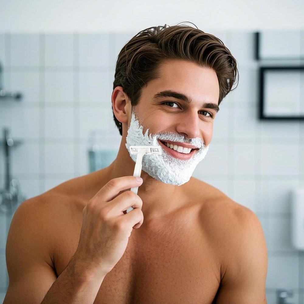 RSQAZQ shampoo, shower gel, and soap trio for compact cleansing