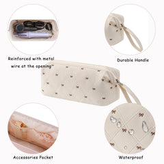 RSRSLEII hair tools travel bag interior pockets keeping small accessories neatly separated.