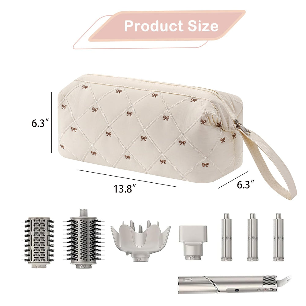 RSRSLEII hair tools travel bag open showing wide opening for quick access to tools.