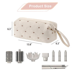 RSRSLEII hair tools travel bag open showing wide opening for quick access to tools.
