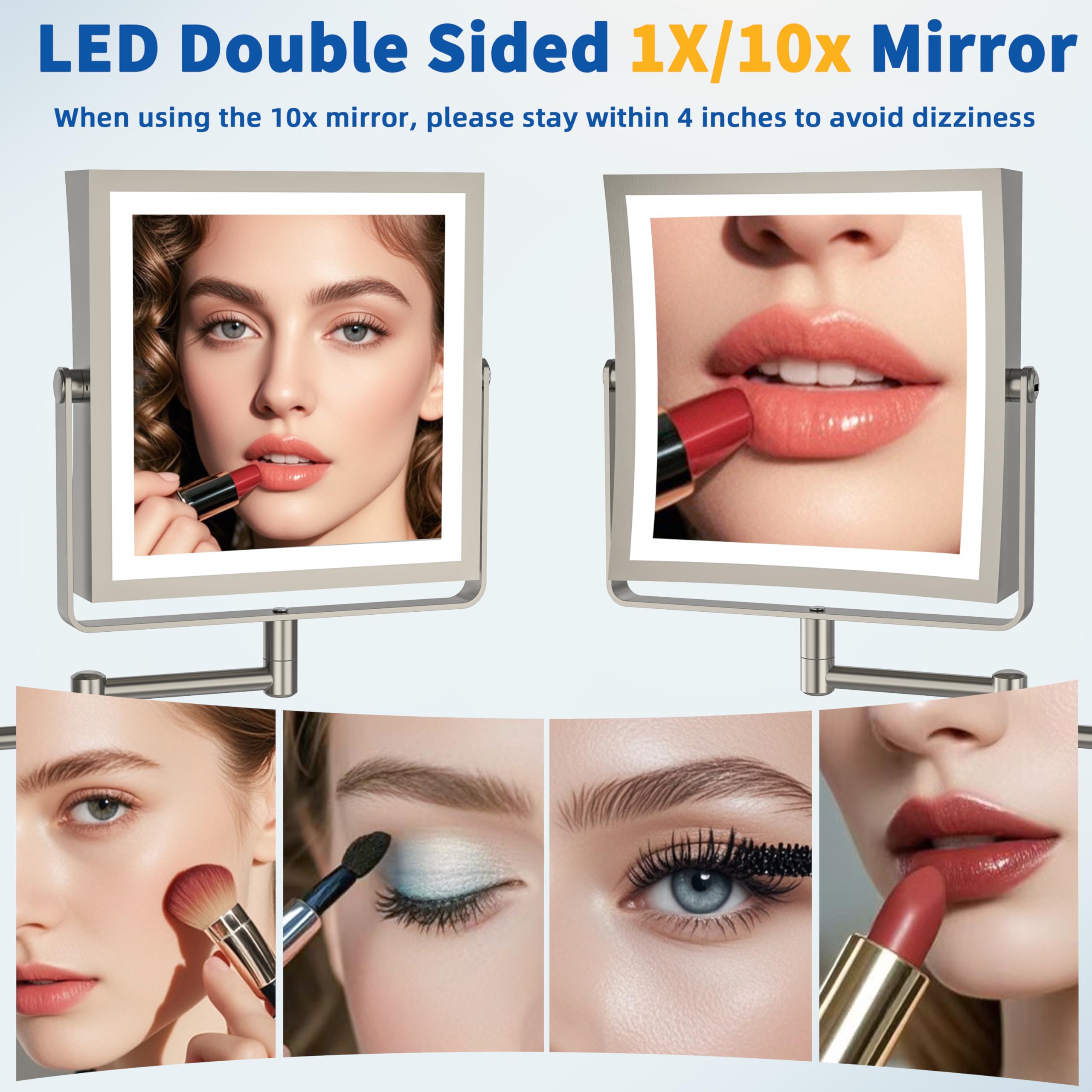Ruacq foldable wall mount mirror saves space while maintaining full function.