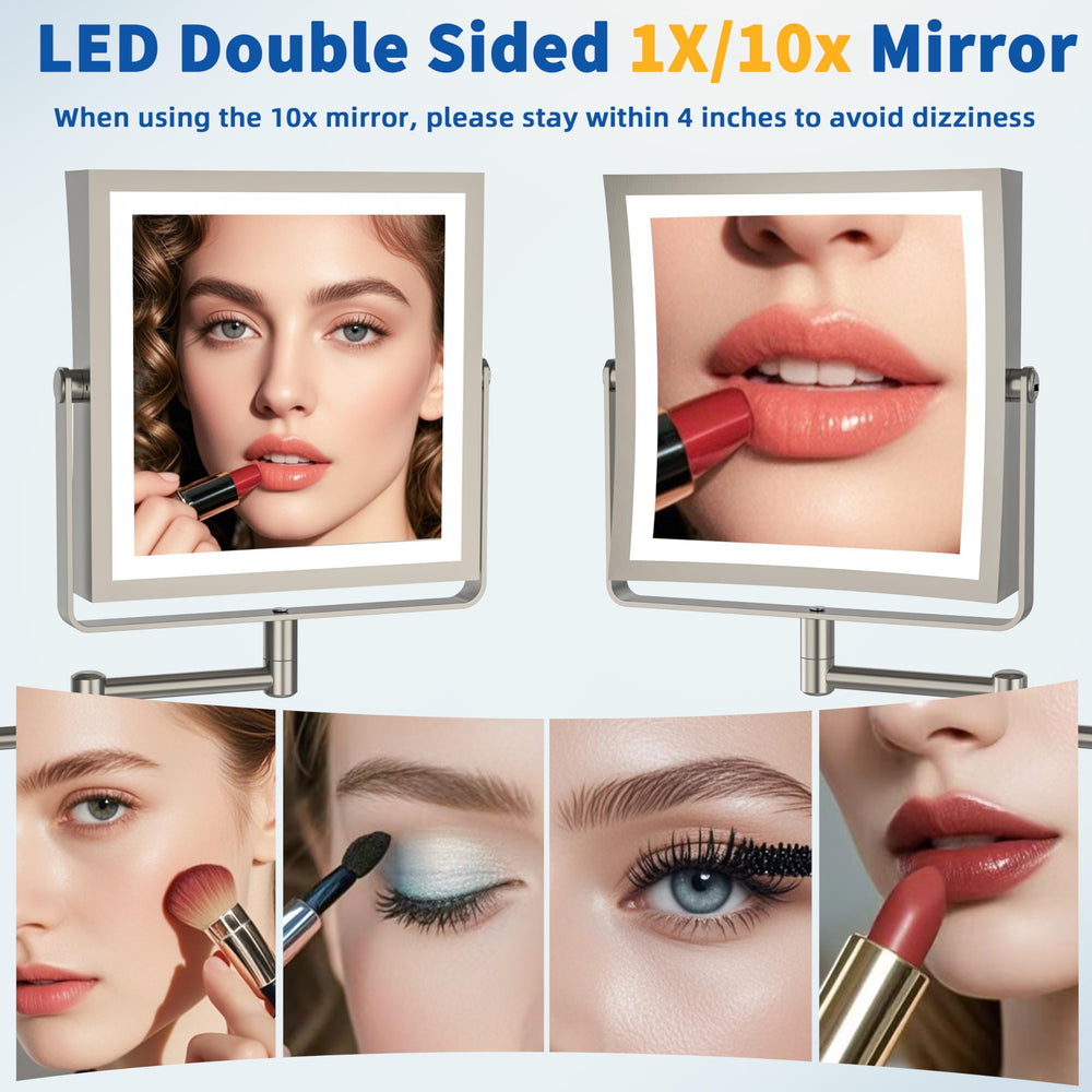 Ruacq foldable wall mount mirror saves space while maintaining full function.