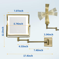 Ruacq wall mount mirror with 3 color lights suits any room and routine