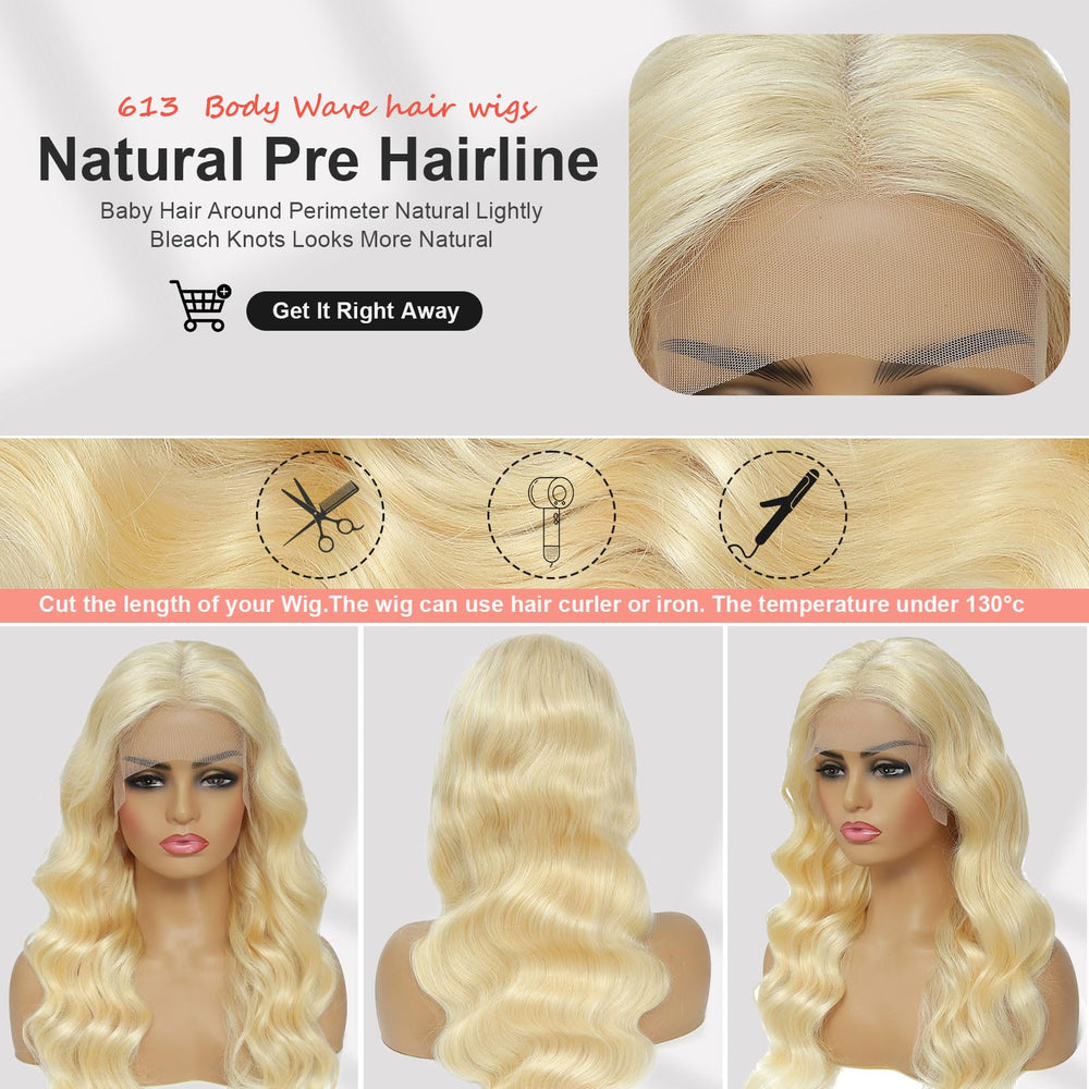 Ruaswey 613 pre-plucked hairline ensures minimal styling time.