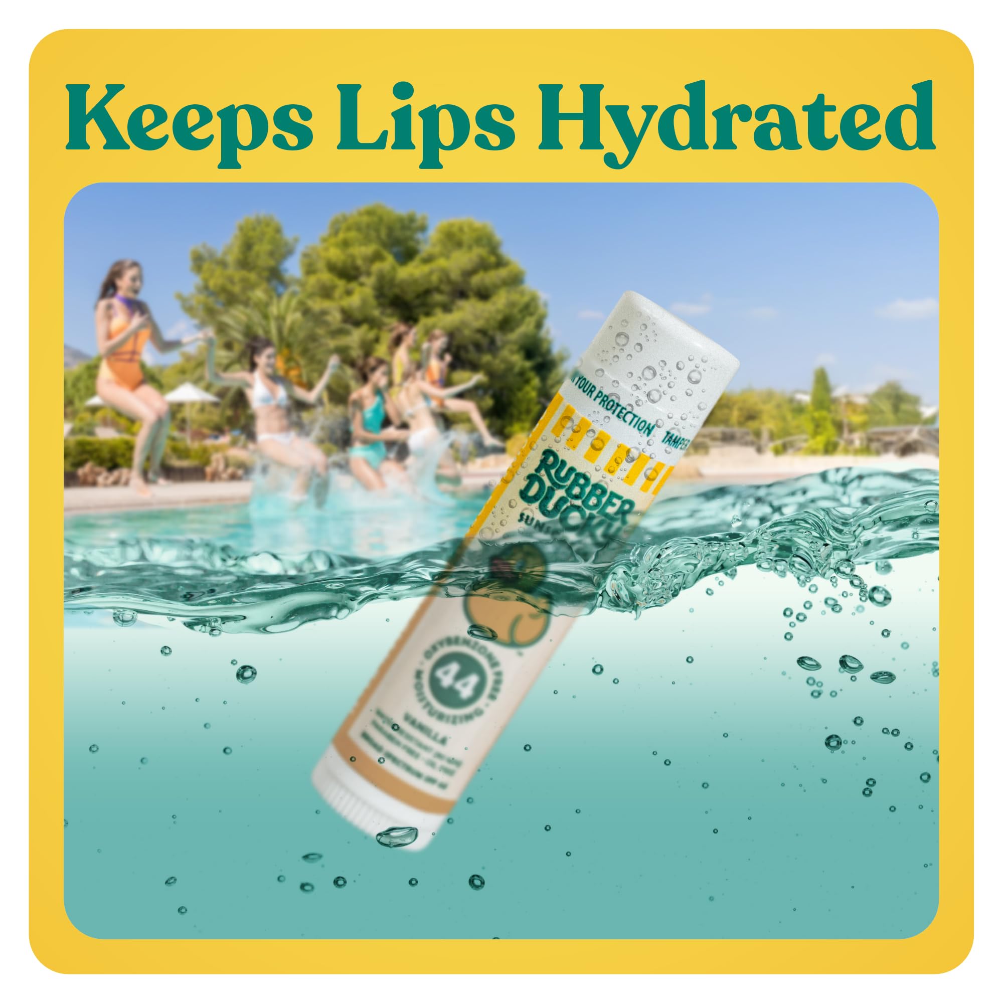Rubber Ducky 3-pack lip balm for travel and ready carry.
