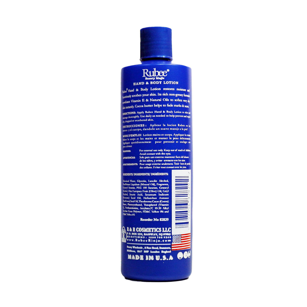RUBEE pair of bottles in bathroom shelf, soft skin routine.