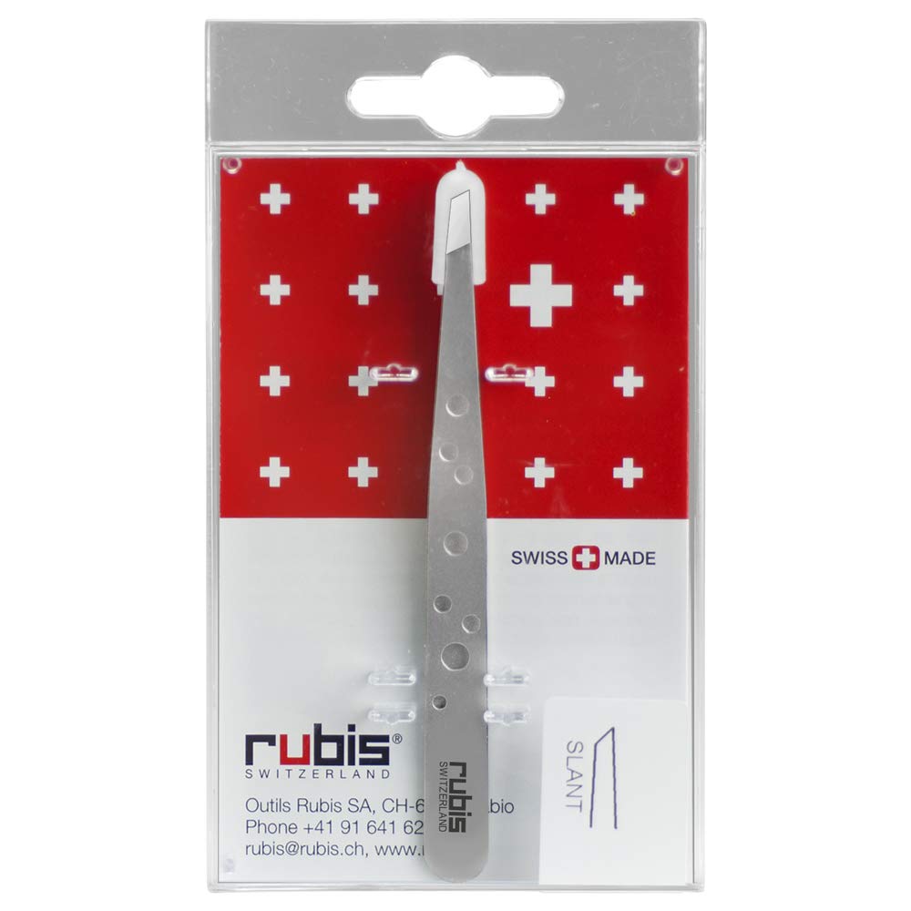 Rubis Elegance Collection Tweezers in silver for fine hair removal and grooming