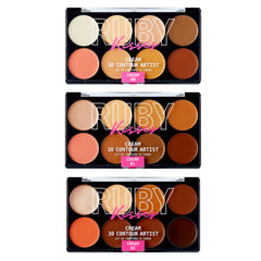 Ruby Kisses 3D Cream Contour Artist Set light open palette for seamless blending
