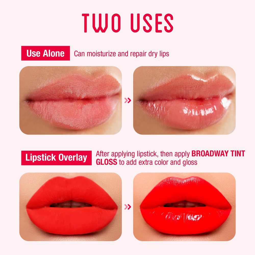 Ruby Kisses Broadway Vita-Lip pink swatch delivers soft color.
