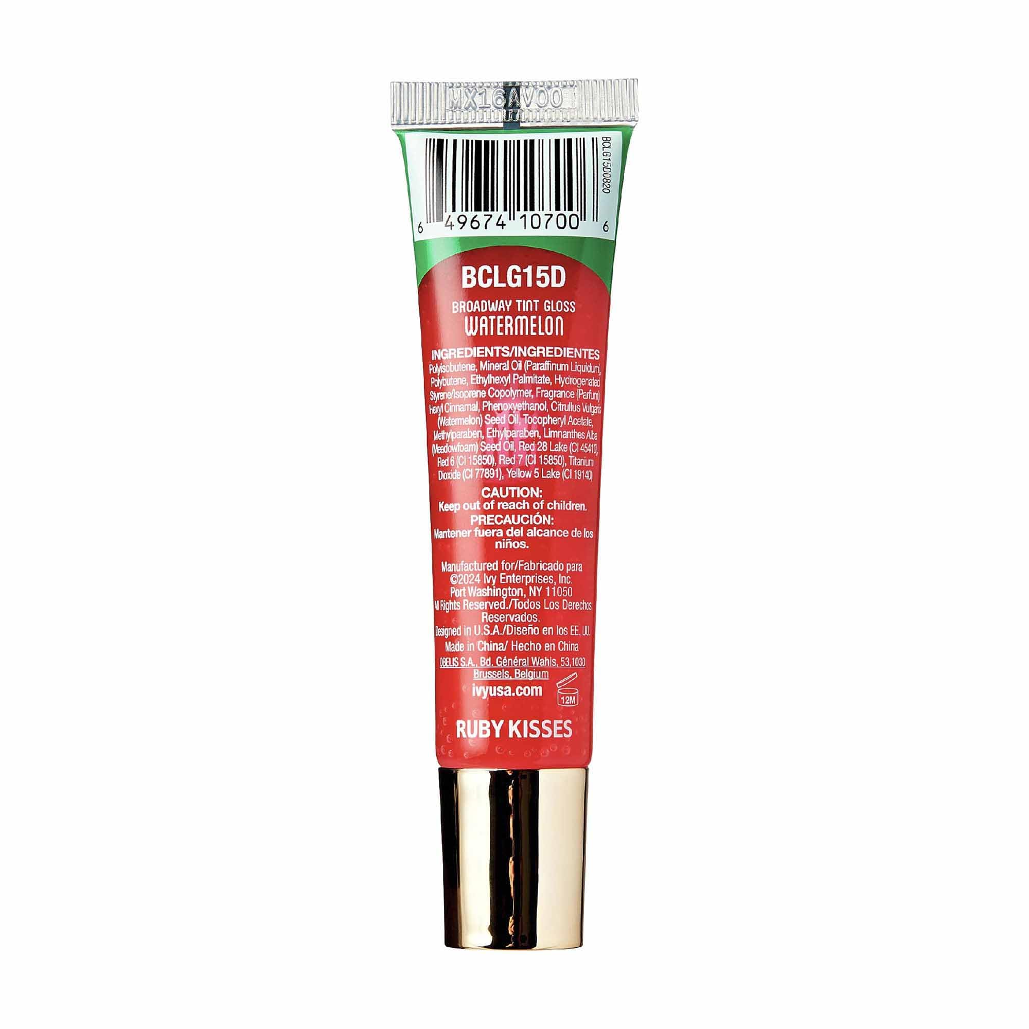 Ruby Kisses Broadway Vita-Lip coconut oil ingredient supports hydration.
