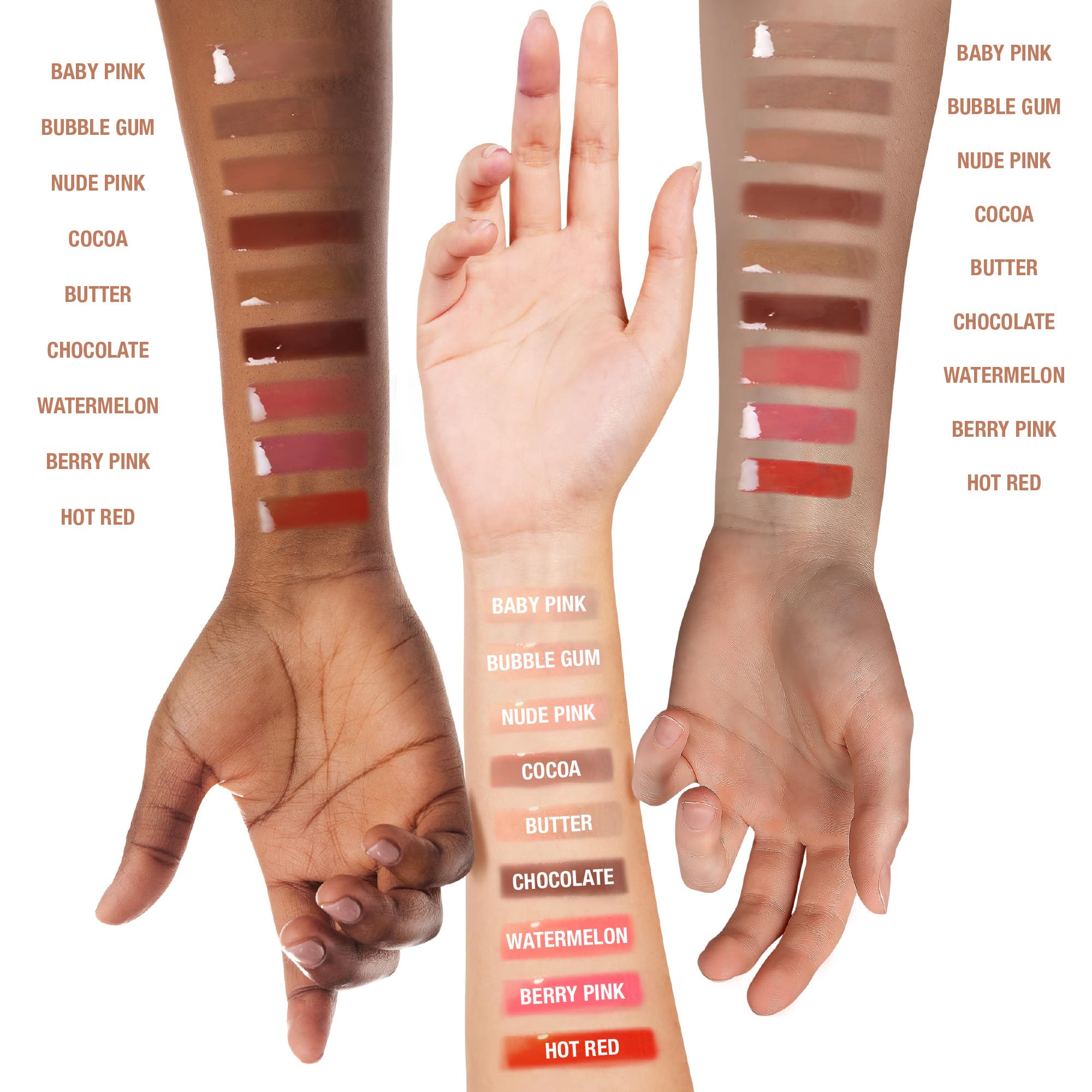 Ruby Kisses Broadway Vita-Lip high-shine close-up on lips.