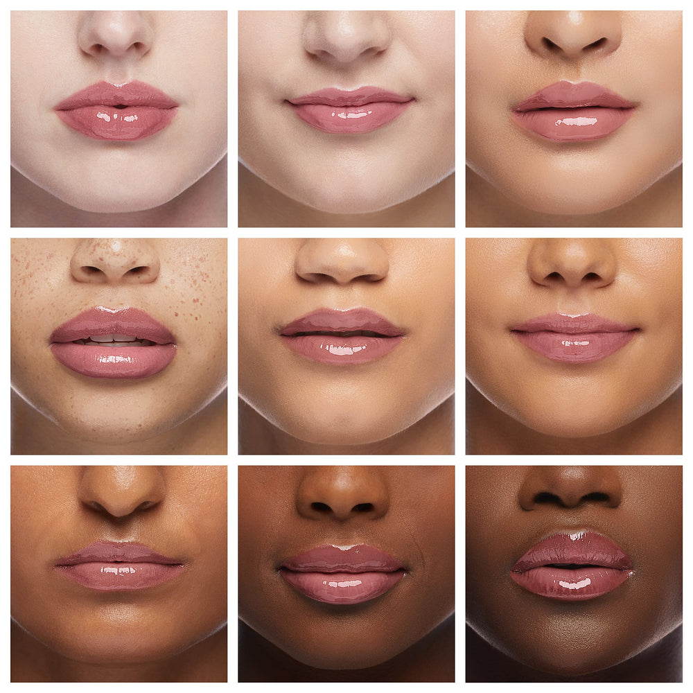 Ruby Kisses Broadway Vita-Lip Gloss high-shine finish on lips