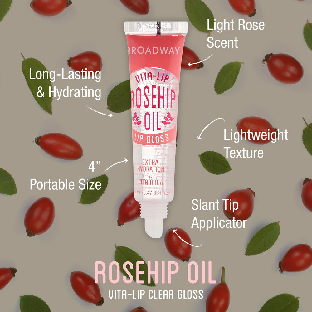 Ruby Kisses Broadway Vita-Lip Gloss high-shine finish applied for a polished look